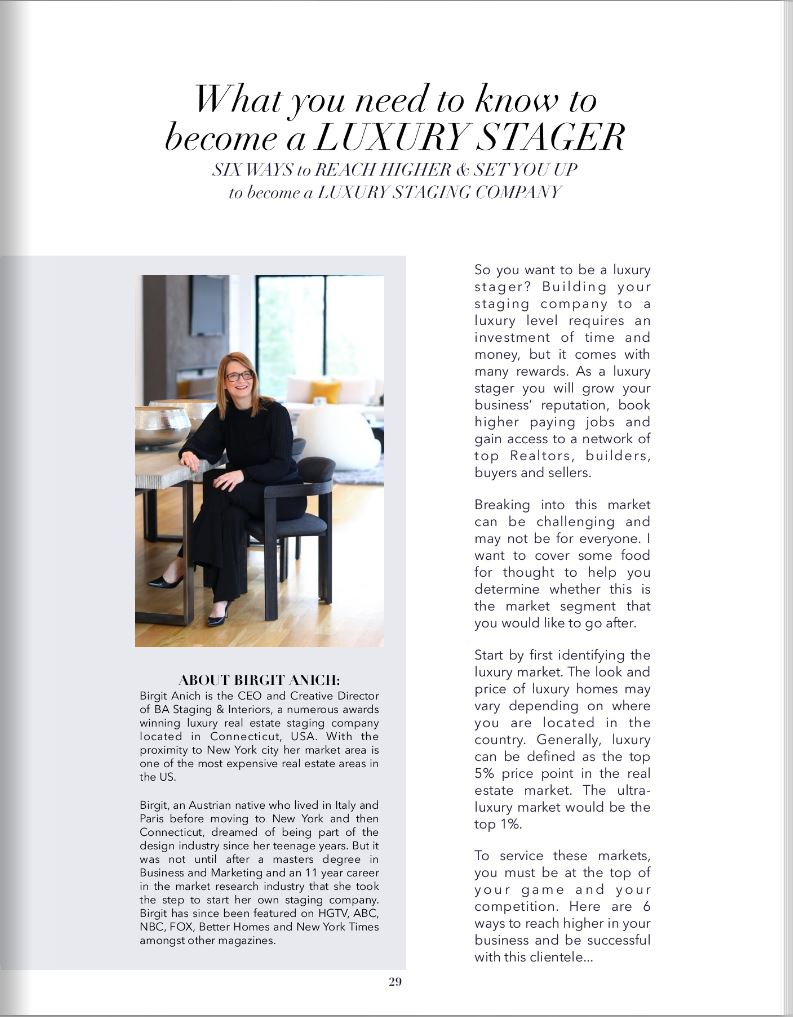 What you need to know to become a luxury stager